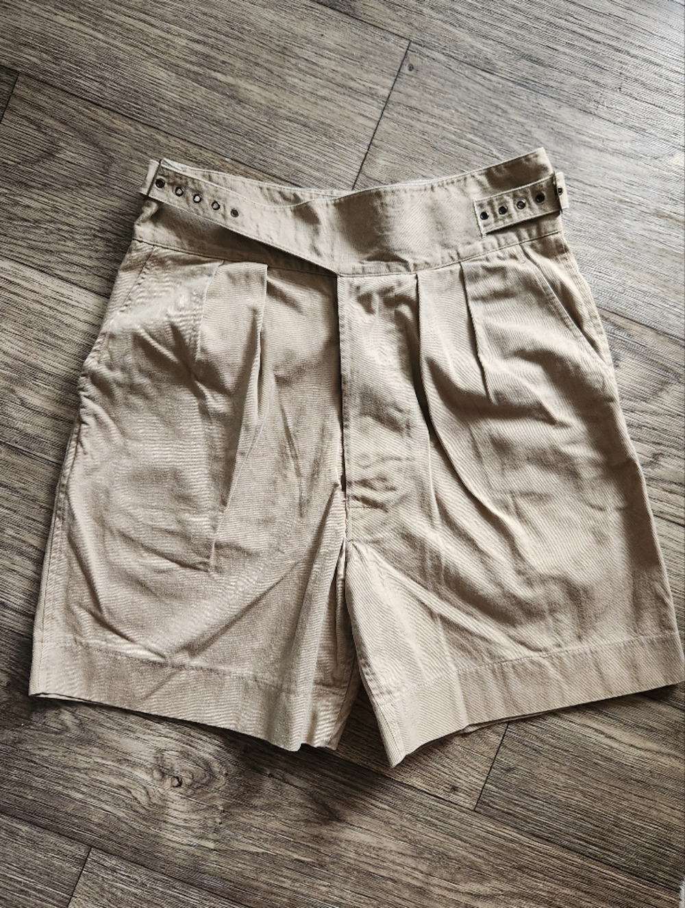 Vintage 80s Banana Republic Gurkha Safari Chic Bermuda Cargo Shorts Size 32
